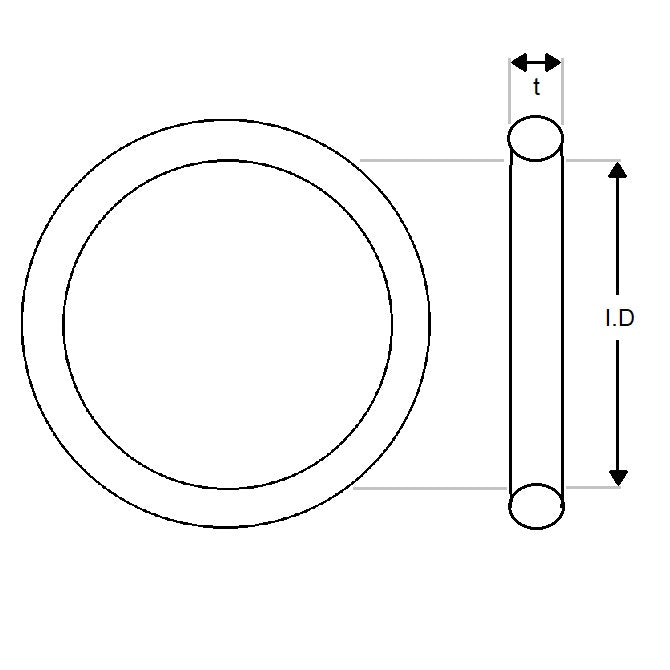 1042685 | OR-00257-178-N90-005 (250 Pcs) --- General Purpose O-Rings - 2.57x1.78 mm - Black - Nitrile (NBR, BUNA-N)