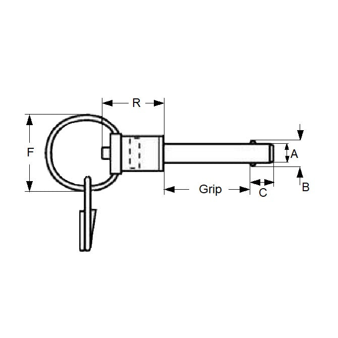 1056585 | BLP-048-0508-RHI-S17 --- Ball Lock Pins - 4.76x50.8 mm - 17-4 PH Stainless