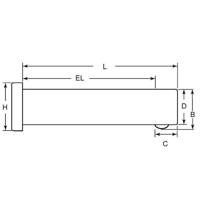 1073328 | BLP-064-0572-CZ --- Clevis Pins - 6.35x57.15x63.5 mm - Zinc Plated Low Carbon Steel