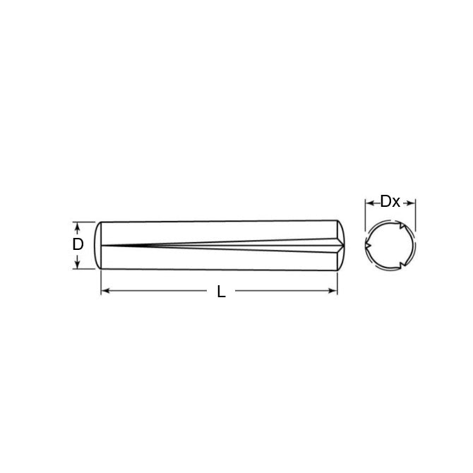 1073191 | GP1-0635-5080-C --- Groove Pins - 6.35x50.8 - N/A - Carbon Steel - Low Carbon
