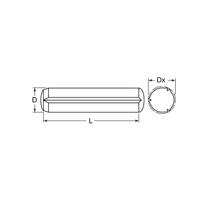 1039141 | GP3-0150-1000-S (20 Pcs) --- Groove Pins - 1.5x10 - N/A - Steel - Mild