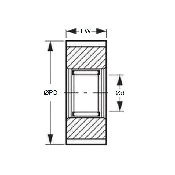 1082197 | ID-P080H-20-017-120B-F-A-C --- Timing Idler Pulleys - Suits Belt Type HTD 8mm 49.56x12 mm - Aluminium Alloy Clear Anodised