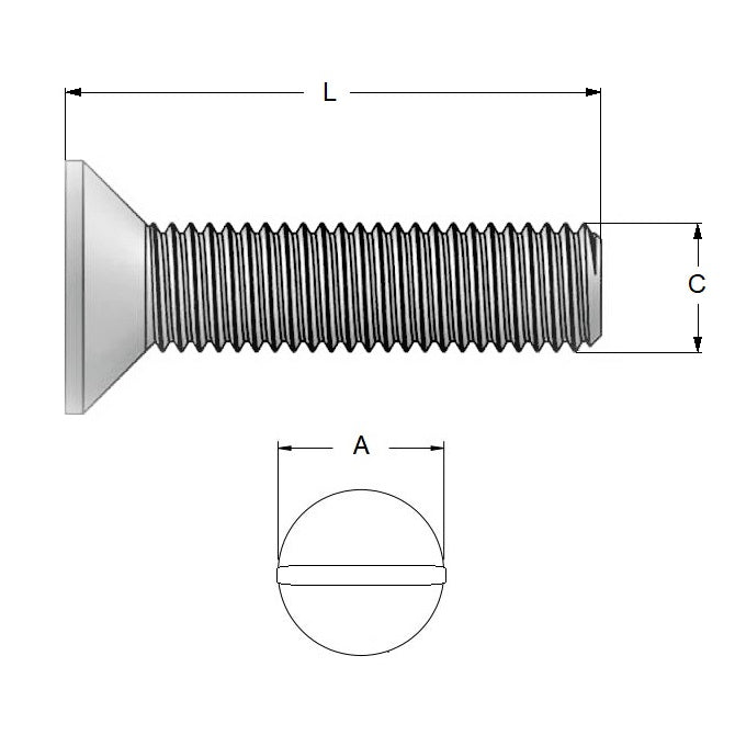 1037767 | SK015F-008-SL-S4 (65 Pcs) --- Countersunk Screws - 0-80 UNF -1.52mm- 8 mm - 304 Stainless