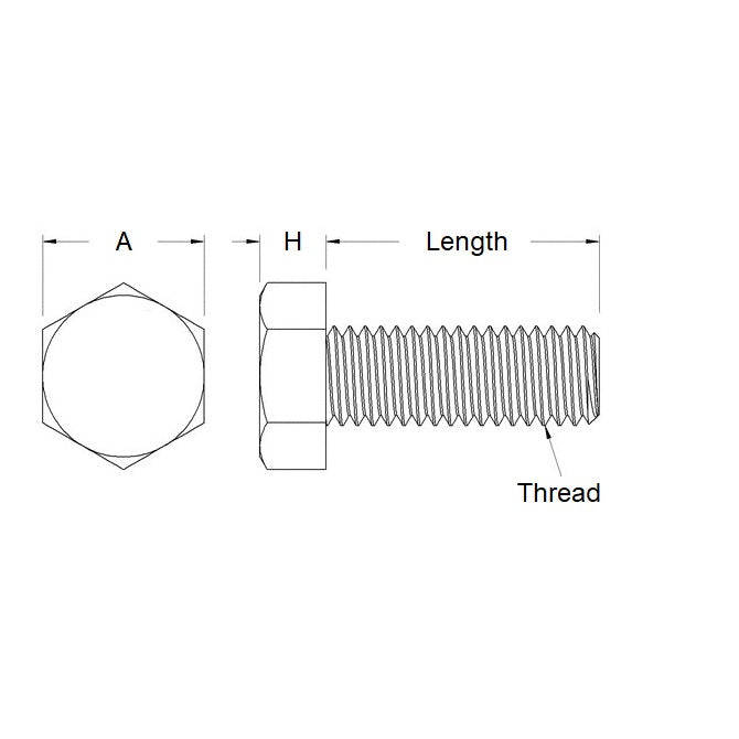 1038501 | SC012F-010-H-BR (10 Pcs) --- Hex Head Screws - 00-90 UNF -1.19mm- 9.5 mm - Brass