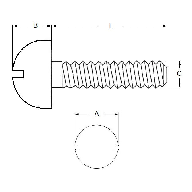 1037734 | SC015F-005-R-SL-S4 (10 Pcs) --- Round Head Screws - 0-80 UNF -1.52mm- 4.8 mm - 304 Stainless