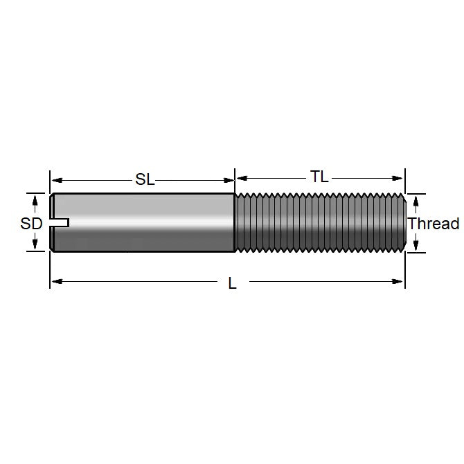 1044448 | SS030M-0060-ASP (5 Pcs) --- Partial Thread Slotted Set Screws - M3 -3x0.5mm- 6 mm - Steel Alloy, Rockwell B75