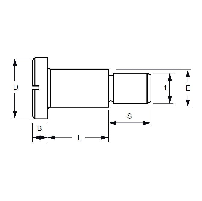 1041233 | SHLD024-003-SLL-A-S3 (50 Pcs) --- Shoulder Screws - 2.381x3.3 mm - 2-56 UNC - Stainless Steel 303/304 Similar to A2, 18-8 HRB80