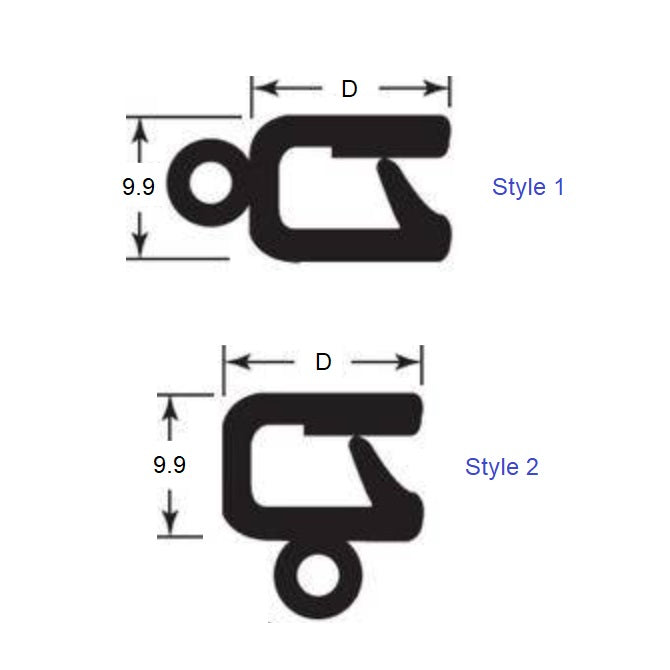 1039140 | STP-1830RS (FT) --- Push On Trim Seals - 1.5 to 4.3 9.5 mm - 2