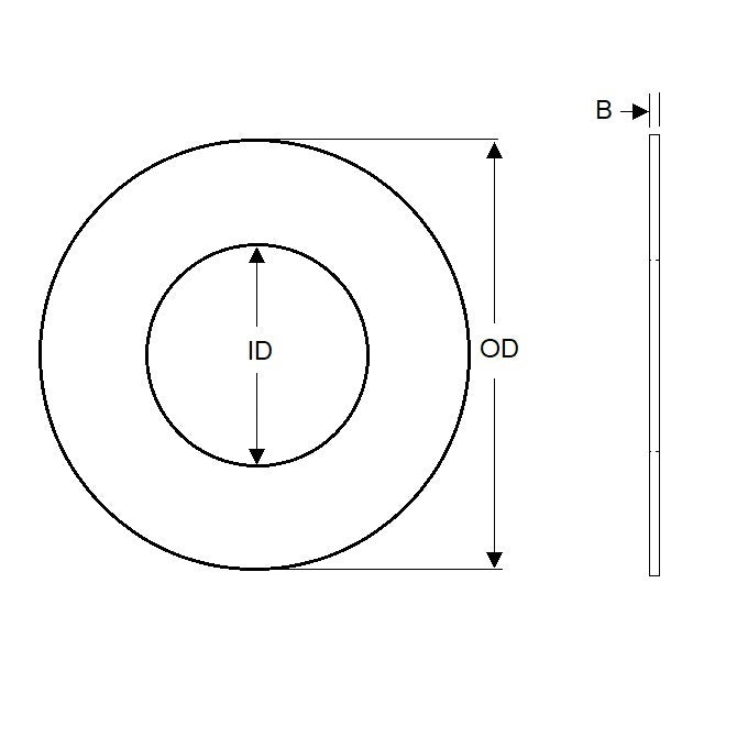 1037671 | W0015-F-003-003-NY (50 Pcs) --- Flat Washers - 1.52x3.18x0.25 mm - Nylon (Polyamide 6/6 Natural)
