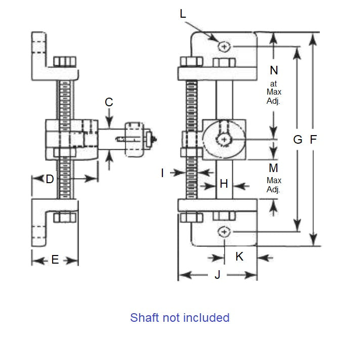 1134514 | IDC-82RS --- Adjustable Screw Tensioner - 25.4x63.5x38.1 mm