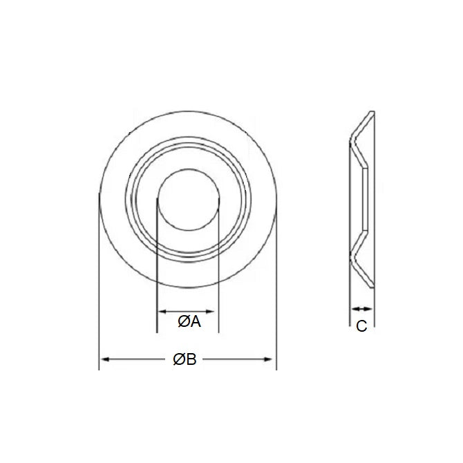 1057314 | W0048-CU-013-024-S3 (100 Pcs) --- Cup Washers - 4.762x12.7x2.4 mm - Stainless Steel 303 PV Similar to A2, 304, 18-8