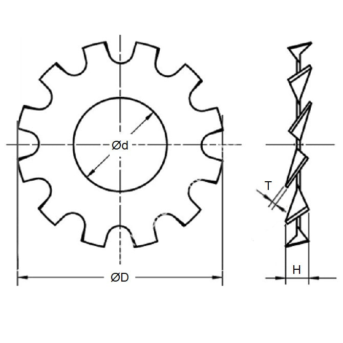 1041899 | W0025-LE-006-004-S4 (50 Pcs) --- Lock Washers - 2.5x6.4x0.4 mm