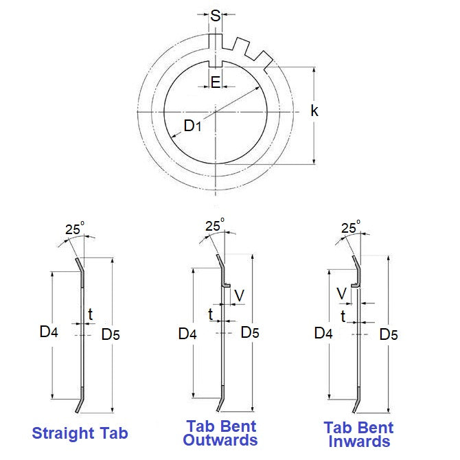 1152363 | WLB040-061-14BO (4 Pcs) --- Lock Washers - 40x61.12 mm - 15 Nr. - Spring Steel