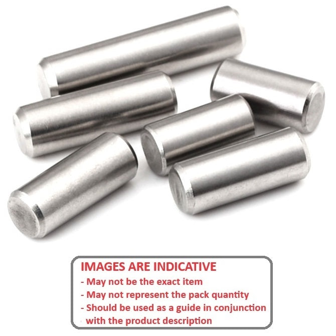 1035782 | DP010-004-303-2 (20 Pcs) --- Dowel Pins - 1x4x4 mm - Stainless Steel 303/304 (Similar to A2, 18-8) HRB80