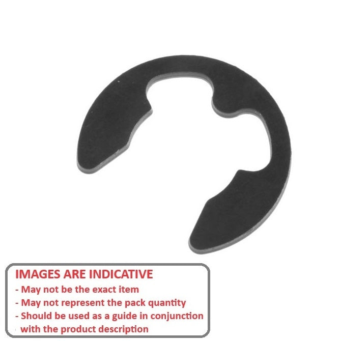 1041556 | ECL-0018-0024-C (50 Pcs) --- E-Clips Retaining Rings - 2.39x1.88x0.38 mm - Carbon Steel