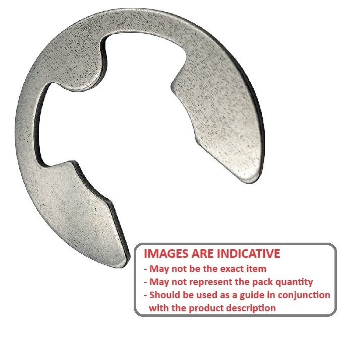 1037928 | ECL-0013-0016A-S15 (20 Pcs) --- E-Clips Retaining Rings - 1.59x1.32x0.25 mm - Stainless Steel Grade PH15-7 Mo
