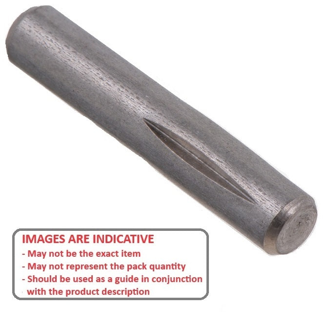 1037865 | GPT-0159-0953-3 (45 Pcs) --- Groove Pins - 1.588x9.53 - 1.651 / 1.701 - Stainless Steel 303/304 (Similar to A2, 18-8) HRB80