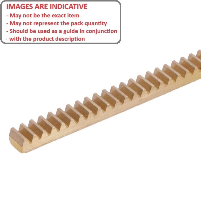 1206026 | RK80B2-0707 --- Rack Gears - 200x7x7 mm - Brass