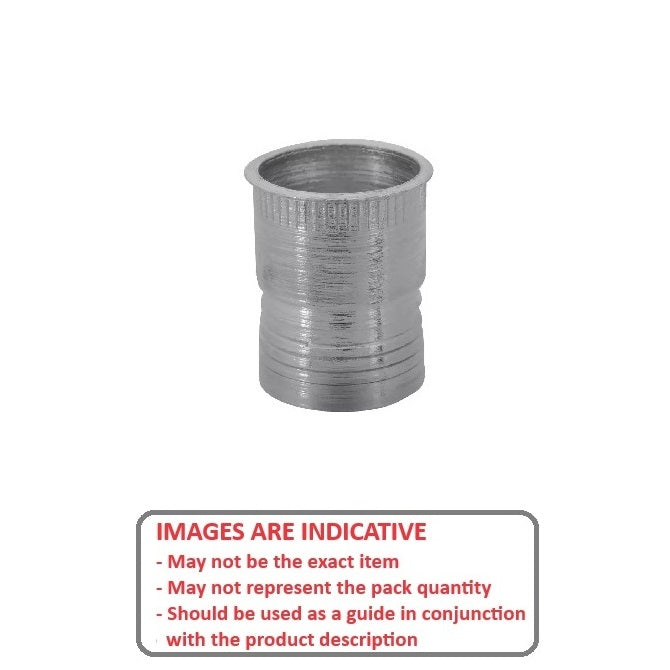 1054817 | IN-RIV-042C-072-TS --- Rivet Nuts Inserts - 8-32 UNC -4.17mm- 6.25x9.52 mm - Steel - Cadmium Finish