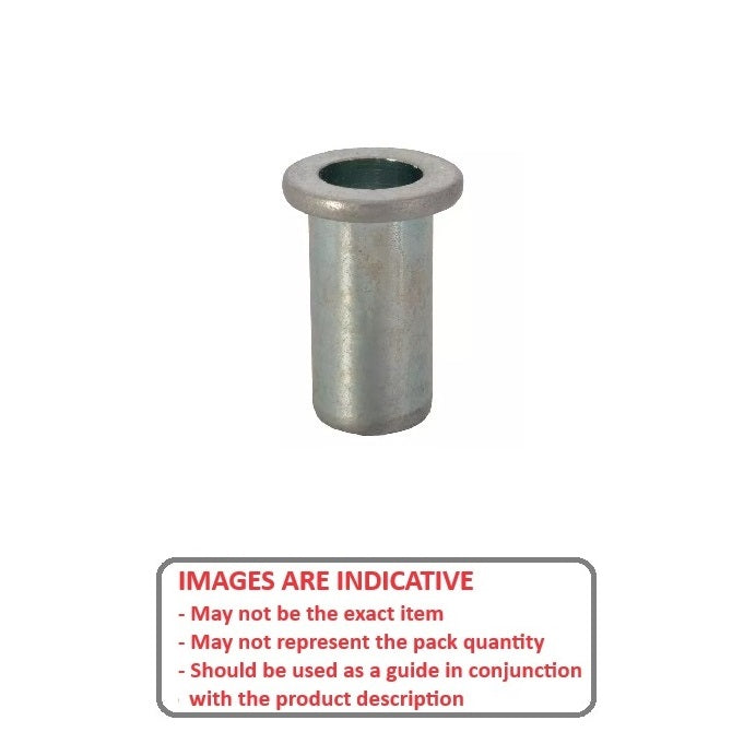 1070695 | IN-RIV-064C-028 (5 Pcs) --- Rivet Nuts Inserts - 1/4-20 UNC -6.35mm- 8.43 - 0.50 - 2.83
