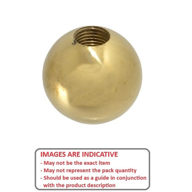 1057425 | KF048C-019-TPBR-P --- Ball Knobs - 10-24 UNC -4.76mm- 19.05 - - - Brass