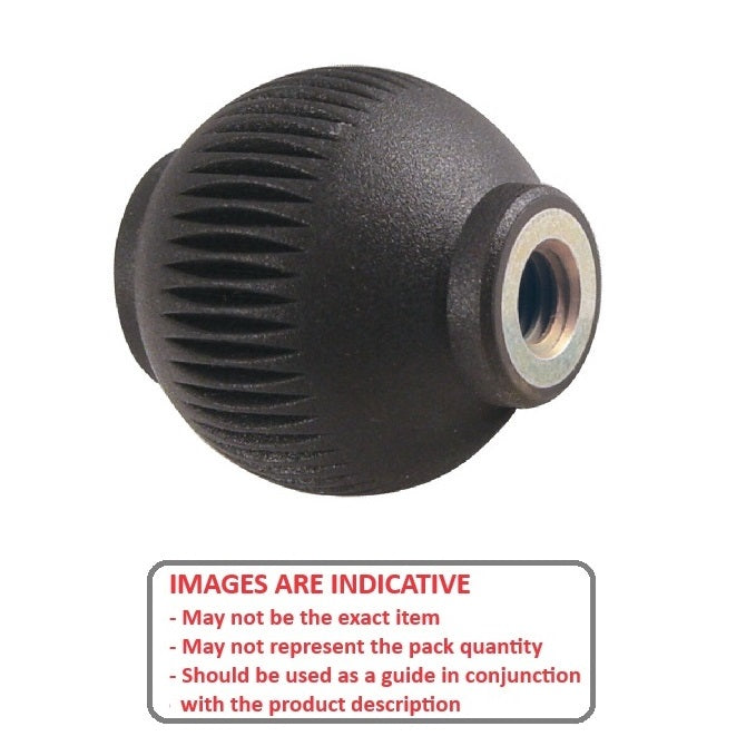 1102471 | KF127C-050-NG-SS (10 Pcs) --- Ball Knobs - 1/2-13 UNC -12.7mm- 50.04x50 mm - Stainless Steel