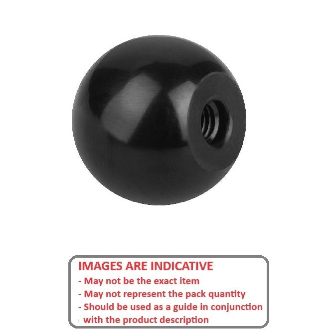 1053270 | KF040M-016-TPH-B (2 Pcs) --- Ball Knobs - M4 -4x0.7mm- 16 - - - Phenolic