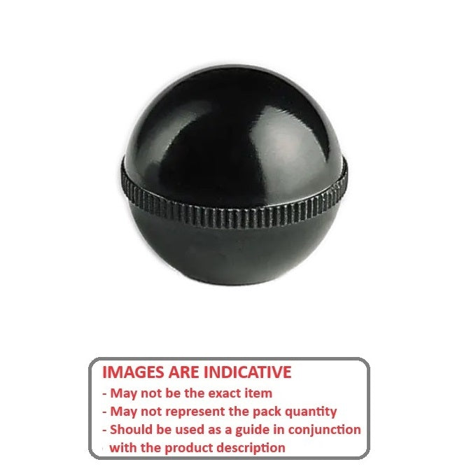1057490 | KF048C-025-TPLK --- Ball Knobs - 10-24 UNC -4.76mm- 24.89x8.9 mm - Plastic