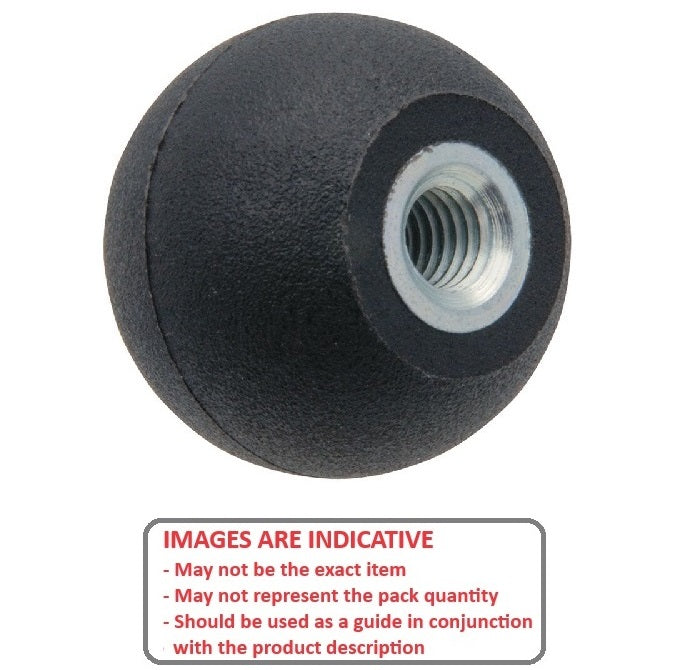 1067577 | KF060M-025-TTPL-ST --- Ball Knobs - M6 -6x1mm- 25x9 mm - Thermoplastic