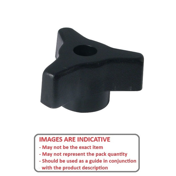 1073096 | KF064C-044-TRI-PFKLK --- Tri Knobs - 1/4-20 UNC -6.35mm- 44.45 - Steel