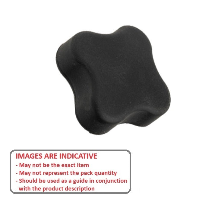 1087121 | KF095C-076-4L-SFT (50 Pcs) --- Lobe Knobs - 3/8-16 UNC -9.53mm- 76.2x12.7 mm - Zinc Plated Brass