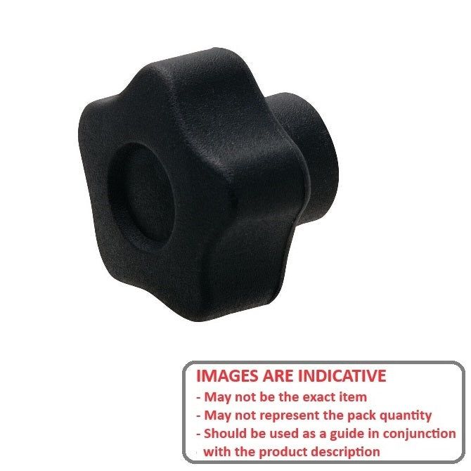 1059346 | KF048F-025-5L-BR --- Lobe Knobs - 10-32 UNF -4.76mm- 24.89x9.9 mm - Brass