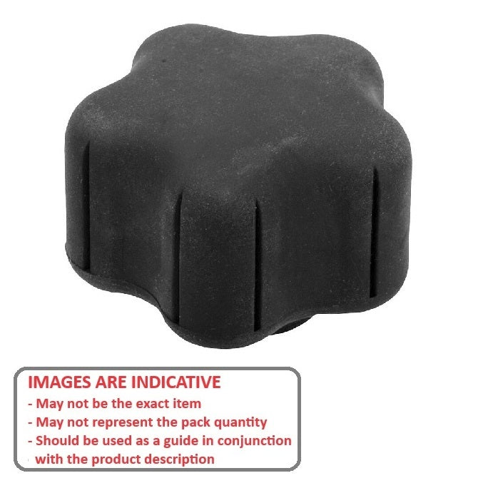 1073167 | KF064C-049-5LSFT --- Lobe Knobs - 1/4-20 UNC -6.35mm- 48.51x12.7 mm - Plated Brass