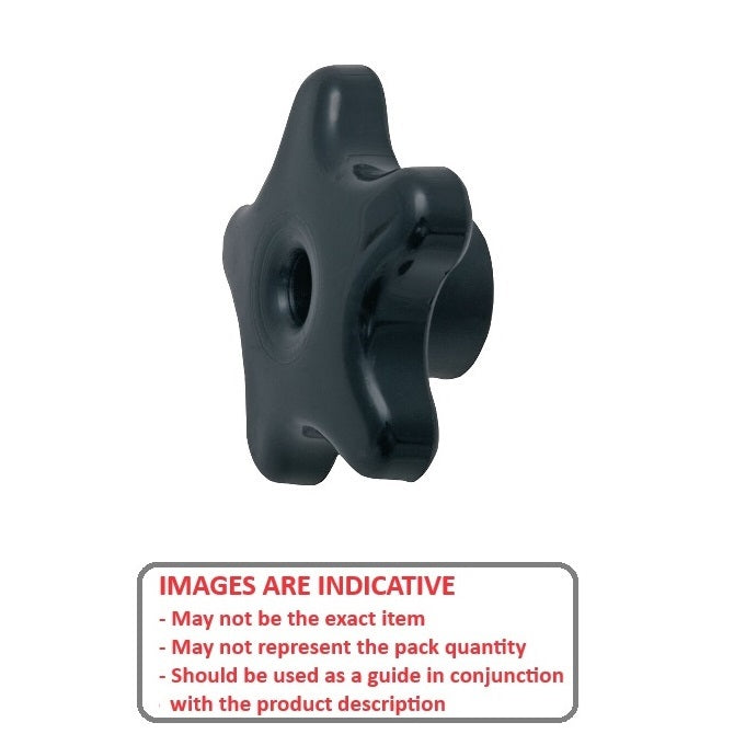 1073323 | KF064C-057-5L-PB --- Lobe Knobs - 1/4-20 UNC -6.35mm- 57.15x18.3 mm - Zinc Plated Steel Hex Nut