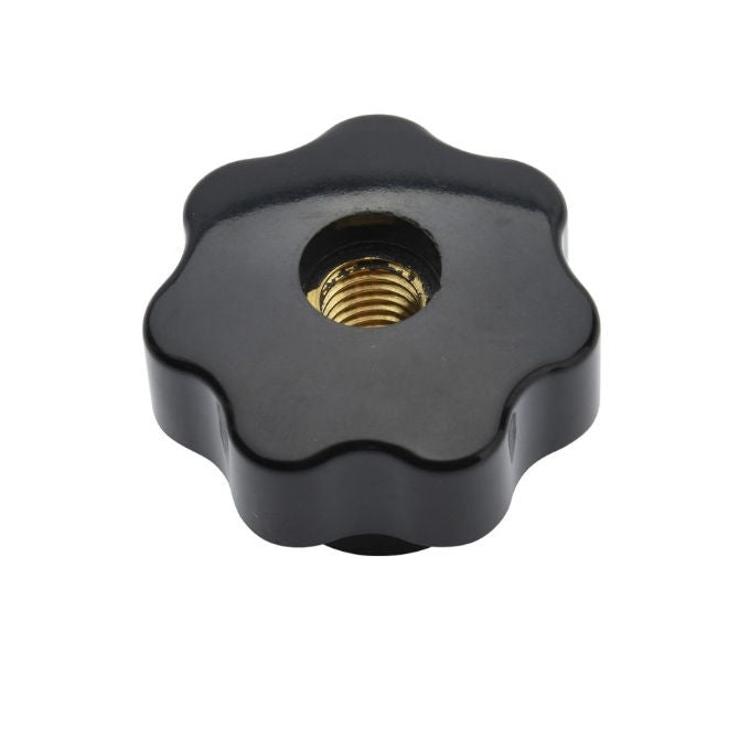 1226698 | KF100M-040-7L-P --- Lobe Knobs - M10 -10x1.5mm- 40x25 mm - Brass