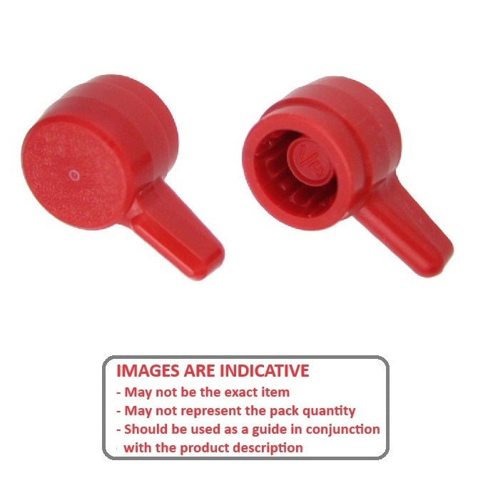 1078087 | KM079-021-L-R (10 Pcs) --- Thumb Knobs - 5/16 -7.94mm- - Use Own Screw 21.43x13.5 mm - Plastic