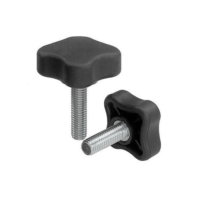 1057478 | KM048C-020-4L19 --- Lobe Knobs - 10-24 UNC -4.76mm- 20.07x19.1 mm - Plated Steel