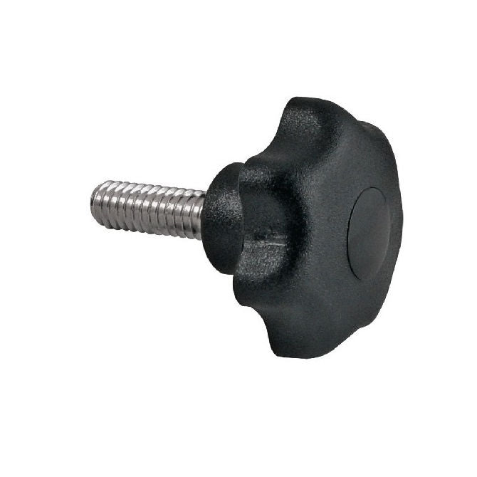 1059352 | KM048F025-7L20-ST (5 Pcs) --- Lobe Knobs - 10-32 UNF -4.76mm- 25x20 mm - Plated Steel