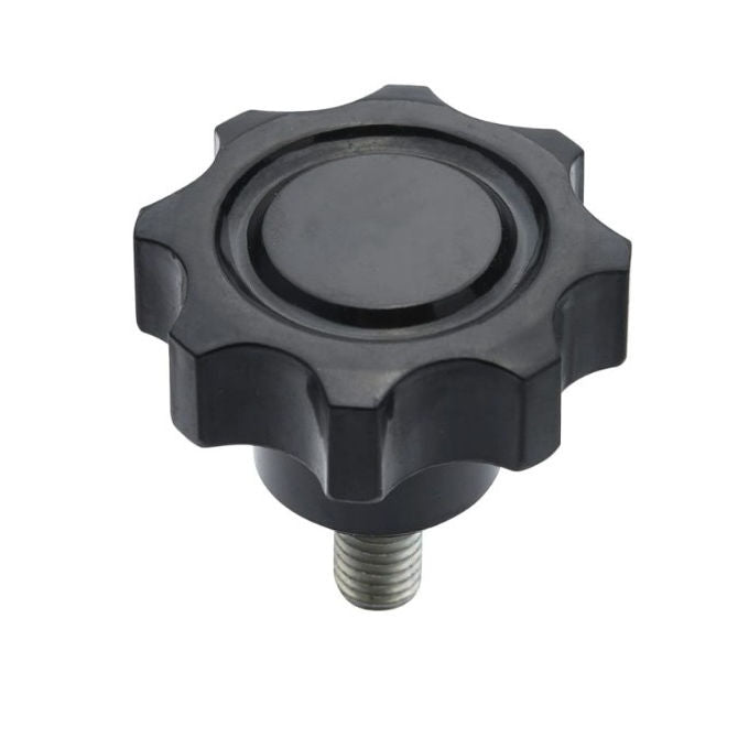 1098680 | KM120M-050-8L15 --- Lobe Knobs - M12 -12x1.75mm- 50x15 mm - Phenolic and Brass