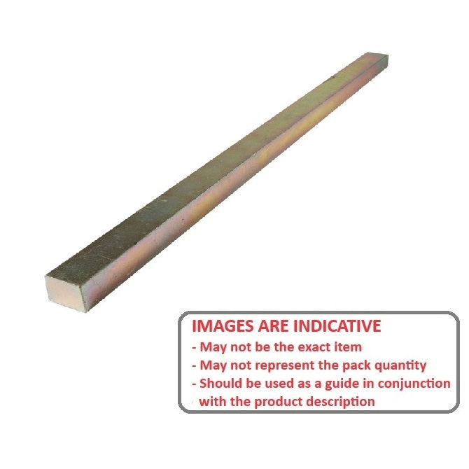 1044292 | 2R-0030-0050-0300-KZO --- Rectangular Keysteel Lengths - 3x5x300 mm - Carbon Steel 1045 Zinc Plated