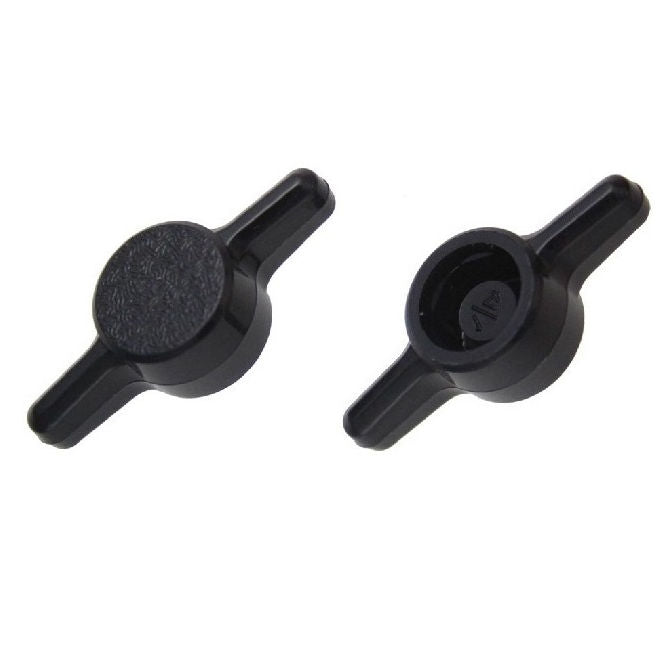 1059674 | KM048-025-TEE-B (10 Pcs) --- Thumb Knobs - 10-24, 10-32 -4.76mm- - Use Own Screw 25.4x6.4 mm - Plastic