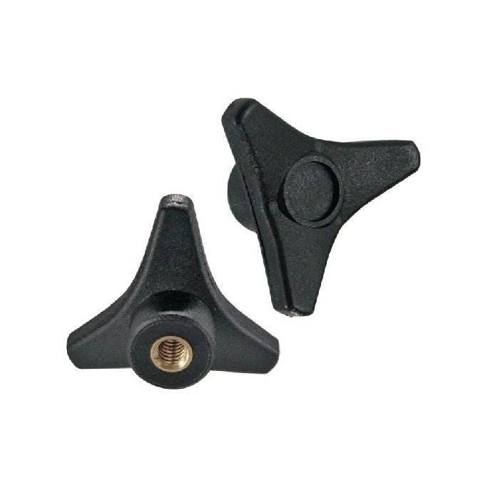 1072403 | KF064C-025-TRI-BHF --- Tri Knobs - 1/4-20 UNC -6.35mm- 25.4 - Brass