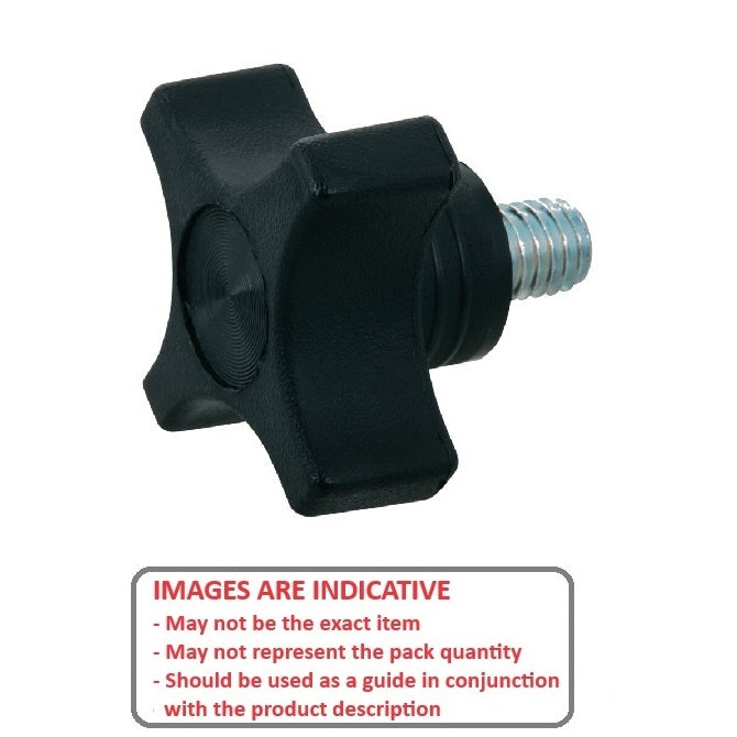 1072731 | KM064C-032-CSP25 --- Cross Knobs - 1/4-20 UNC -6.35mm- 31.75x25.4 mm - Plated Steel