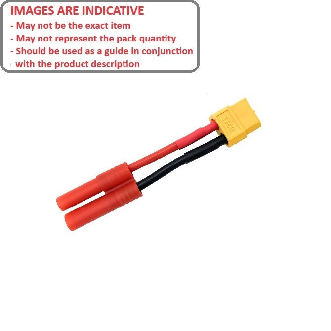 1051131 | LE-BU4-F-XT-F (5 Pcs) --- Leads Hobby - Side 1 Bullet - 4mm Female XT-60 Female - Generic