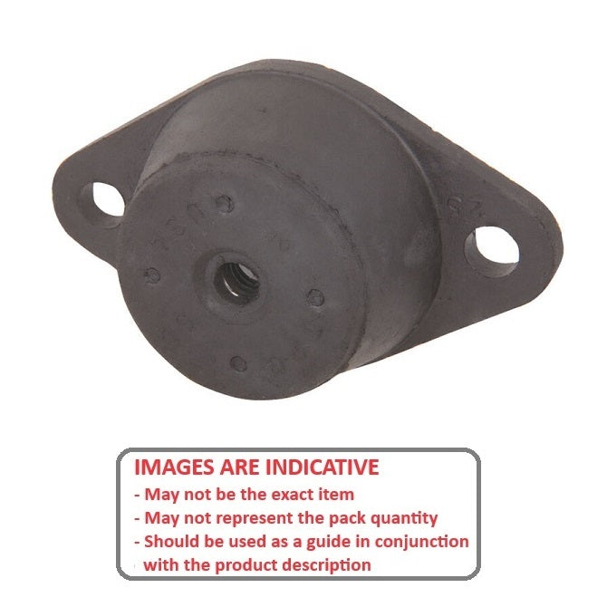 1166147 | MBN2-0059-29-1270F (25 Pcs) --- Base Neoprene Style 2 Mounts - 59 kg -lbs- B 95.25 mm - Neoprene Rubber