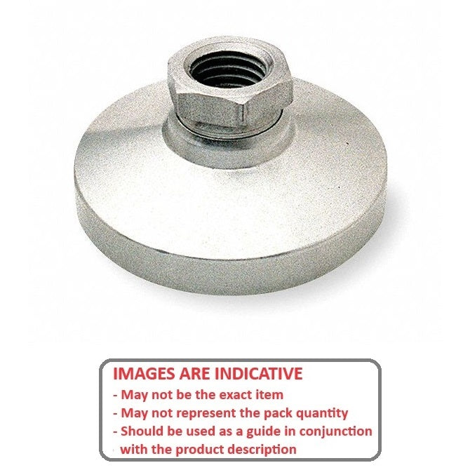 1067172 | MSM-060M-025-S3 --- Levelling Studded Mounts - M6 -6x1mm- 19x13 mm - Stainless Steel 303/304 Similar to A2, 18-8 HRB80