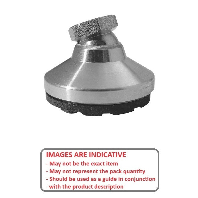 1072501 | MSF-064C-S3RP --- Levelling Socket Mounts - 1/4-20 UNC -6.35mm- 25.4x17.8 mm - Stainless Steel 303/304 Similar to A2, 18-8 HRB80