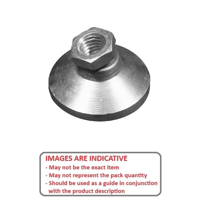 1056384 | MSF-048F-CCC --- Levelling Socket Mounts - 10-32 UNF -4.76mm- 19.1x13.5 mm - Clear Chromate