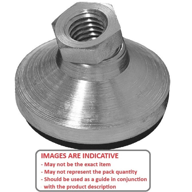 1056396 | MSF-048F-CCCRP (25 Pcs) --- Levelling Socket Mounts - 10-32 UNF -4.76mm- 19.1x16.8 mm - Steel
