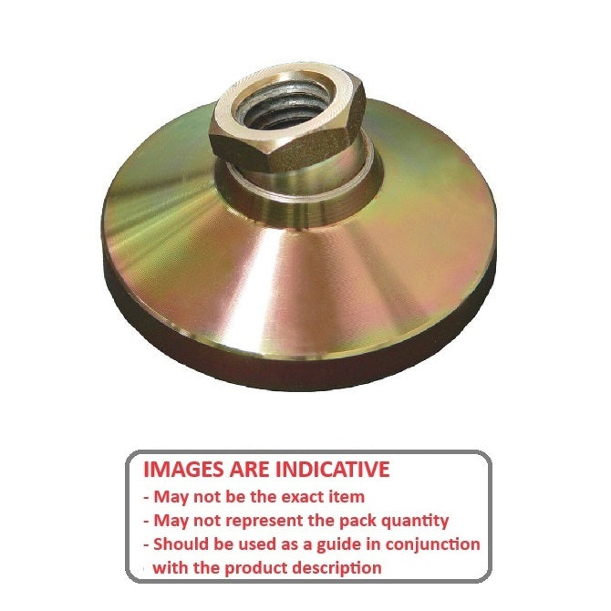 1067185 | MSF-060M-CGC --- Levelling Socket Mounts - M6 -6x1mm- 19.1x13.5 mm - Gold Chromate